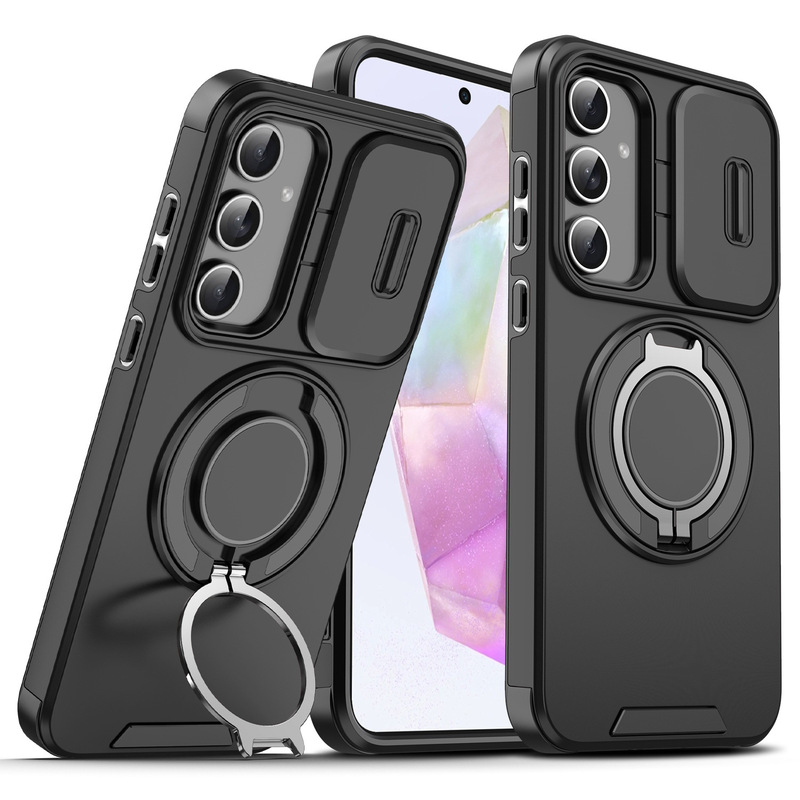 Suitable for Samsung A27 Lingke Mobile Phone Case A16 Sliding Window 07 Bracket A56 Matte A17 Anti-Fall A54 Protective Case A57