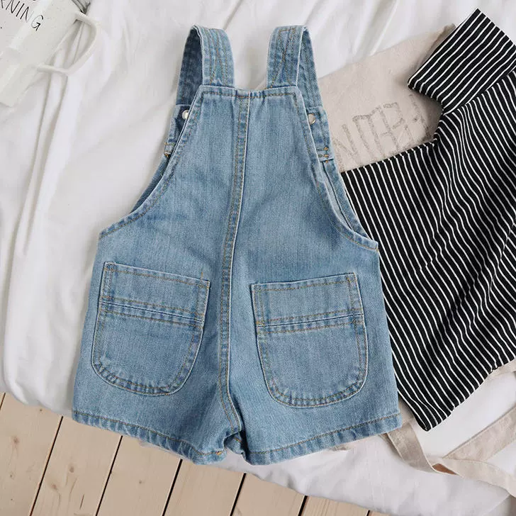 Summer children's fashionable denim suspenders for men and women, shorts, wholesale, 2021 years