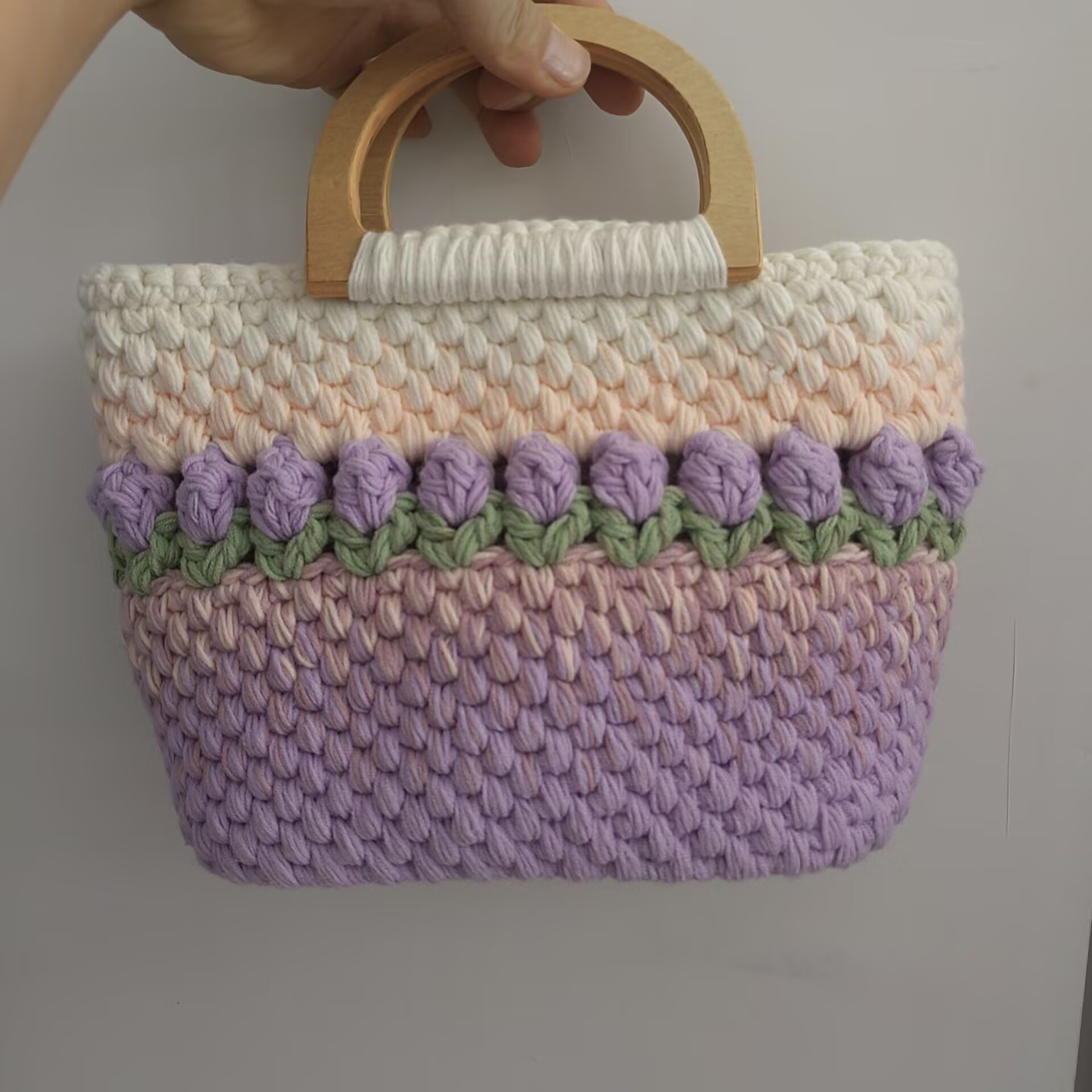 Estilo elegante Sheffield línea gancho tejido gran bolso de fresa bolso de teléfono móvil regalo de vacaciones de la familia hecha a mano