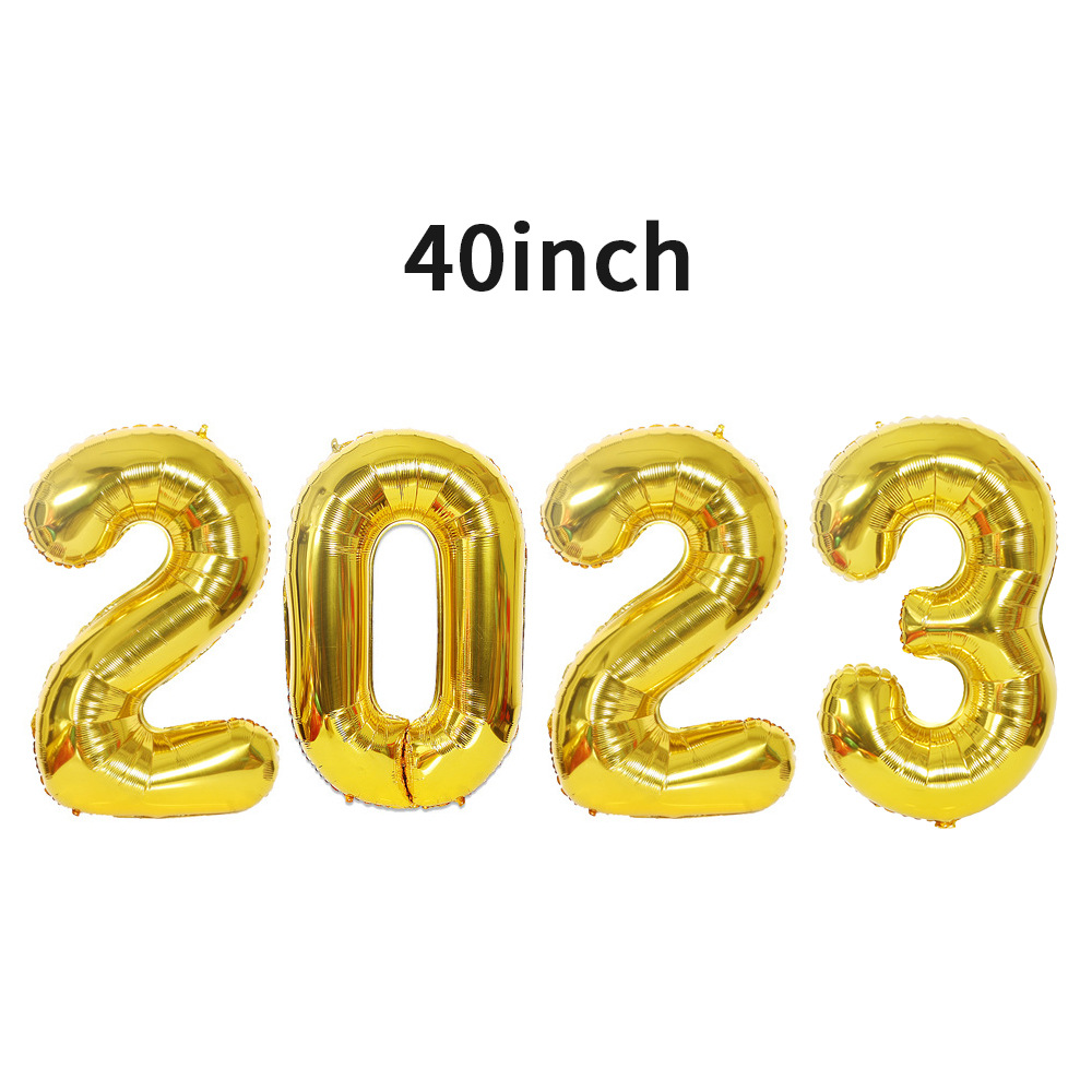 New Year Number Aluminum Film Party Balloons 4 Pieces display picture 2