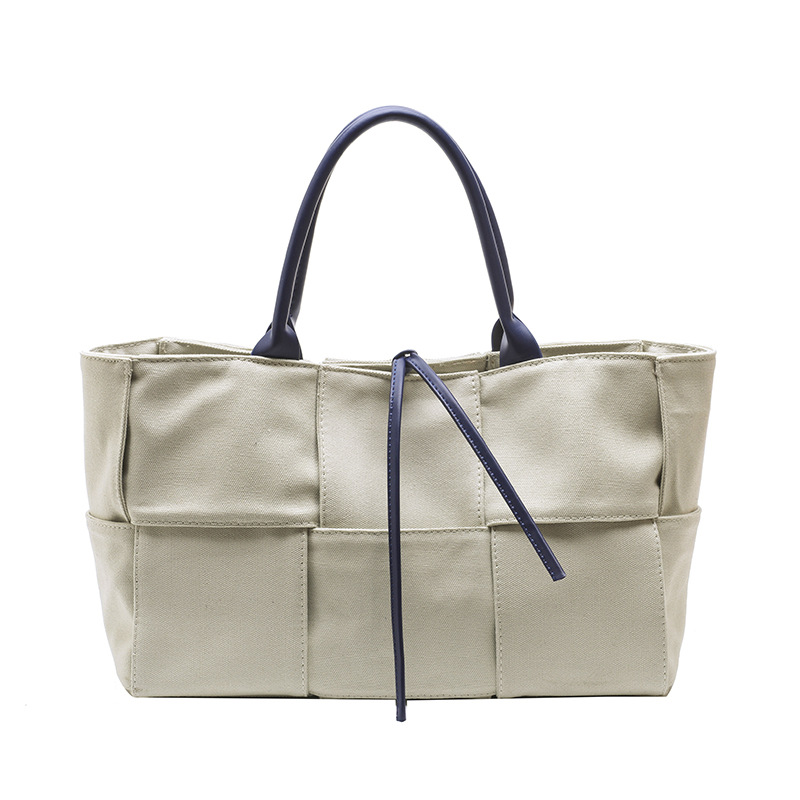 Bolso tejido de la lona de las mujeres 2023 nueva moda europea y americana 2-piece set bolso de mano de alta calidad del hombro
