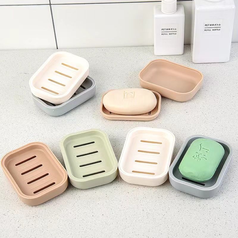 蓋付き排水石鹸箱、クリエイティブなバスルーム、旅行トイレ、ポータブル日本製二層家庭用プラスチック石鹸箱|undefined