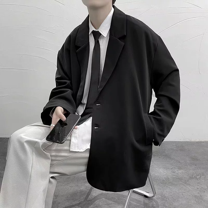 Пиджак для отдыха, мужская осенняя куртка в стиле oversize