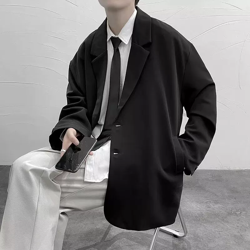 Пиджак для отдыха, мужская осенняя куртка в стиле oversize