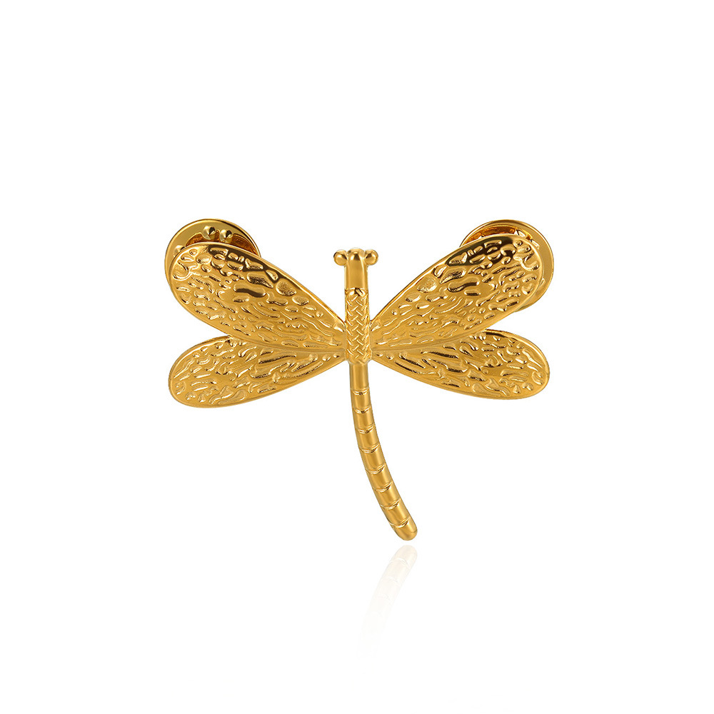 8g Weight Brooches Classification Daily Occasion 304 Stainless Steel Material Dragonfly Pattern All Seasons Season Women's Gender Plating Design Retro, Classic Style Style Retro Classic Style Pin Dragonfly 304 Stainless Steel Plating Women's Brooches 8