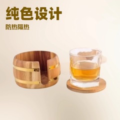 メーカーの卸売りの美しい創意的な家庭のコースターの断熱マットの円形のアカシアの木のコースターの木製の食器マットのセットは直接供給します。