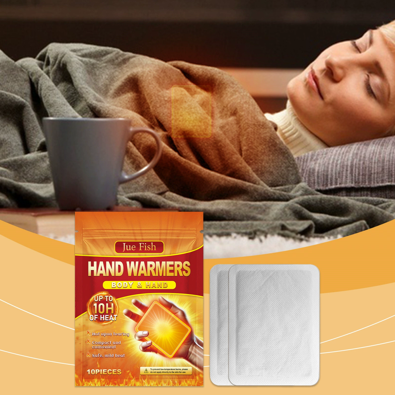 Теплые детские пластыри JUE FISH, одноразовые, для защиты от холода зимой, портативные.