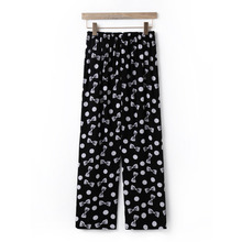 夏季中老年印花大花裤老人裤奶奶弹力裤薄款女士休闲裤妈妈裤直筒