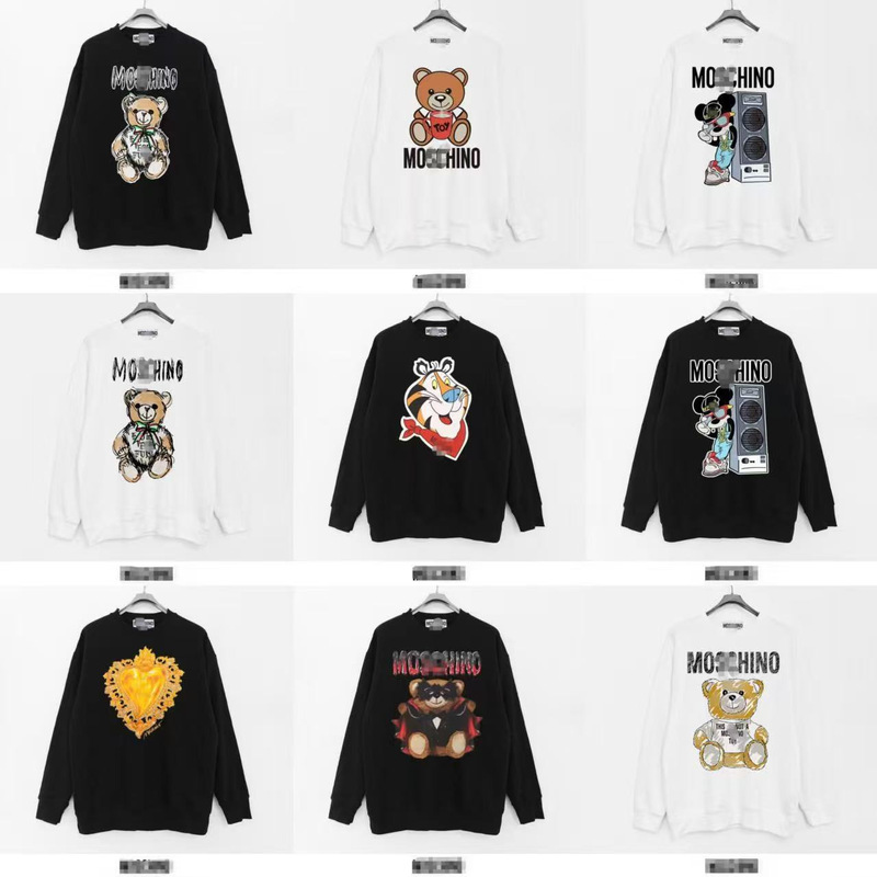 Cross-Border New Trendy Brand Mos Correct Version Chino Moschino Bear Loose Casual Long-Sleeved Fashion Sweatshirt