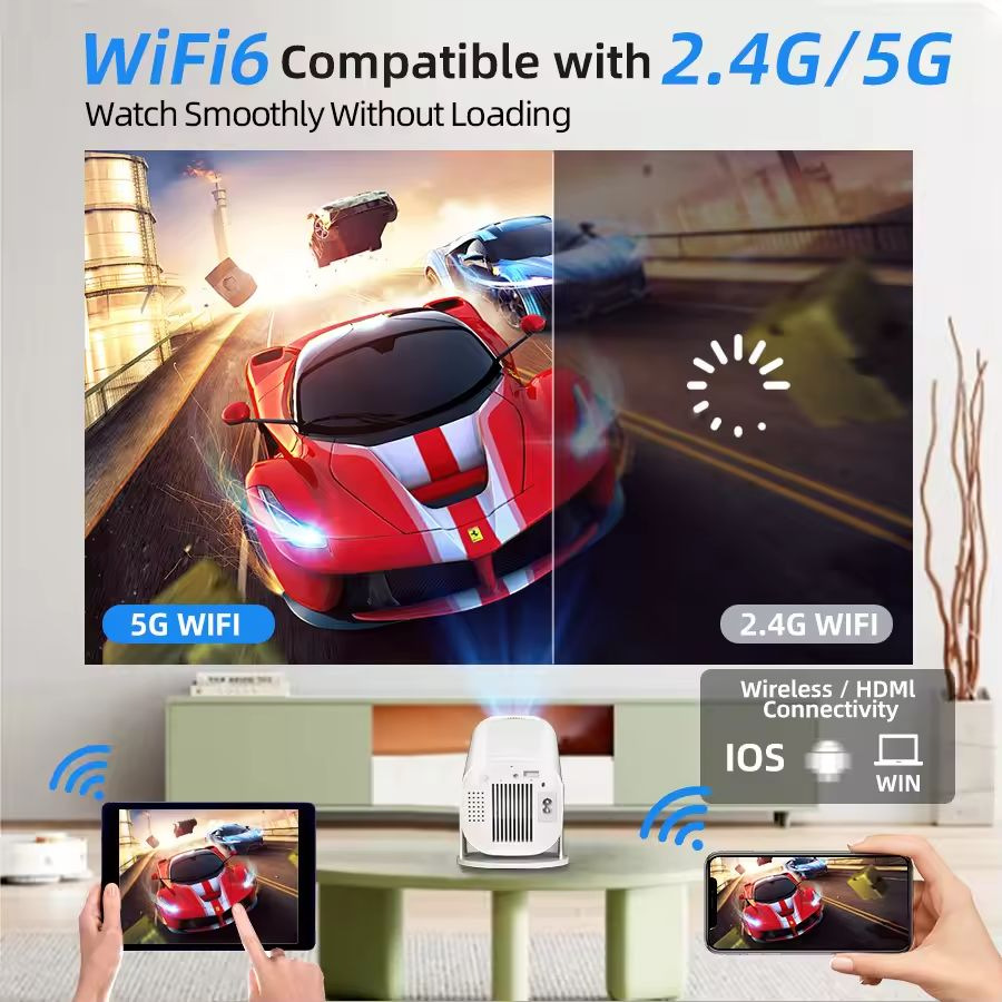 Tragbarer Mini-4K-Mikro-Bluetooth-Projektor Y5S mit hoher Auflösung für das Heimkino, Taschenformat