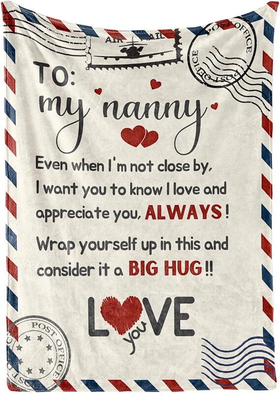 Innobeta Nanny Gifts for Grandson Granddaughter, Grandma Gifts, Nanny Flannel Throw Blanket, Christmas, Innobeta Nanny Gifts for Grandson Granddaughter, Grandma Gifts, Nanny Flannel Throw Blanket, Christmas,