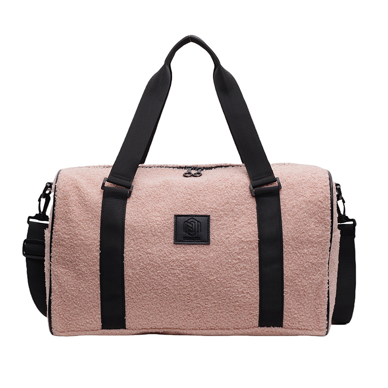Nuevo bolso de peluche para viajes cortos, bolso de yoga, bolso de acondicionamiento deportivo de gran capacidad, bolso de equipaje de otoño y invierno