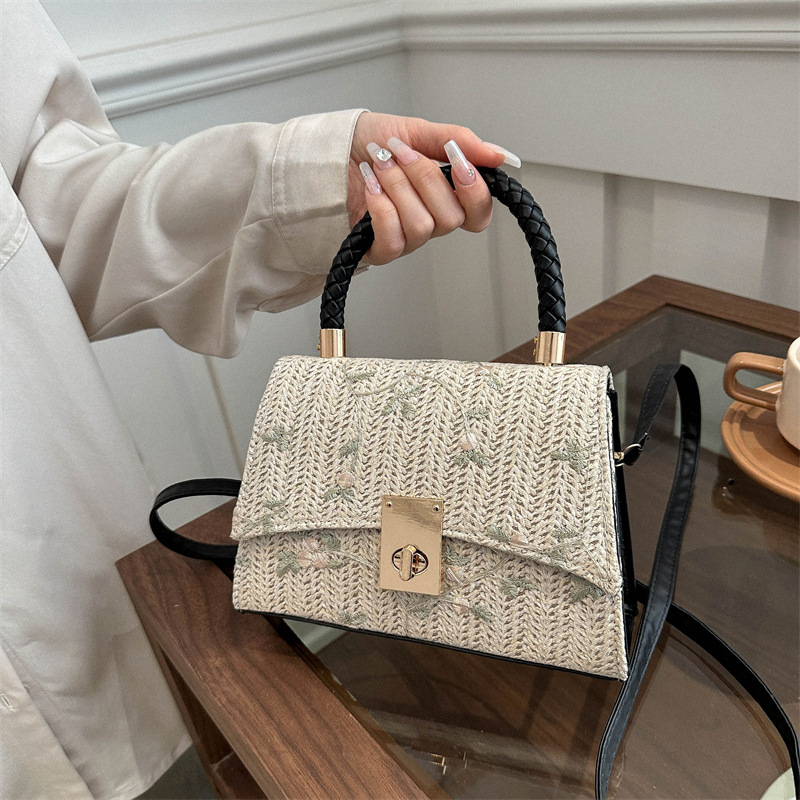 Bolso de moda simple para mujeres 2024 nuevo estilo de moda de verano ocio bolso de hombro simple bolso retro