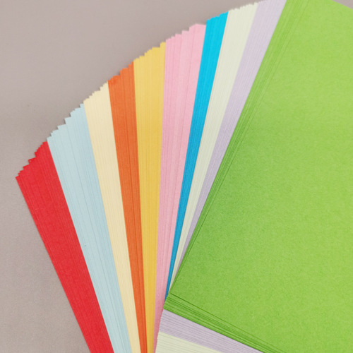 Children's colored paper, primary school handmade paper, square A4, thick hard cardstock, kindergarten cutting paper, colorful origami cranes paper folding