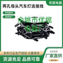 供应端子线束汽车转换插头连接线电源线 汽车灯具二芯母端线束