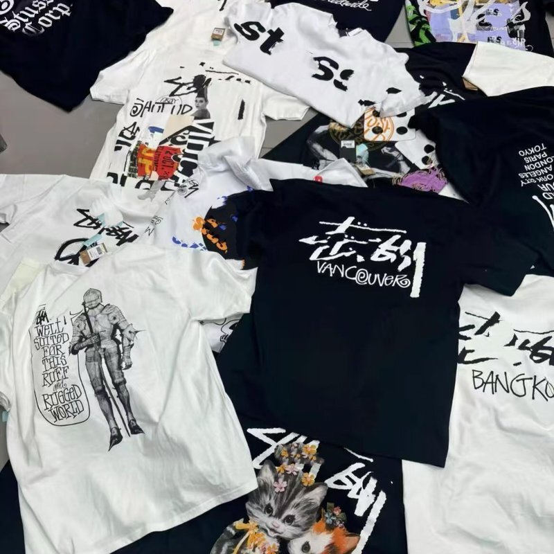 24SSAmericanstreetwearshortsleeveT-shirt��ʽ�ֳ߽��ƶ���