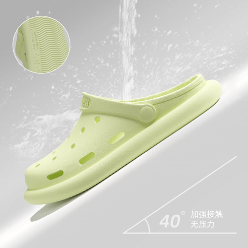 Women's Summer 2024 New Style Hospital Shoes with Holes, Wearable Thick Sole Anti-Slip Medical Nurse Healthcare Professional Slippers