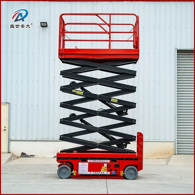 14m Self-Propelled Scissor Lift Avtomobil fırlanan platformaları