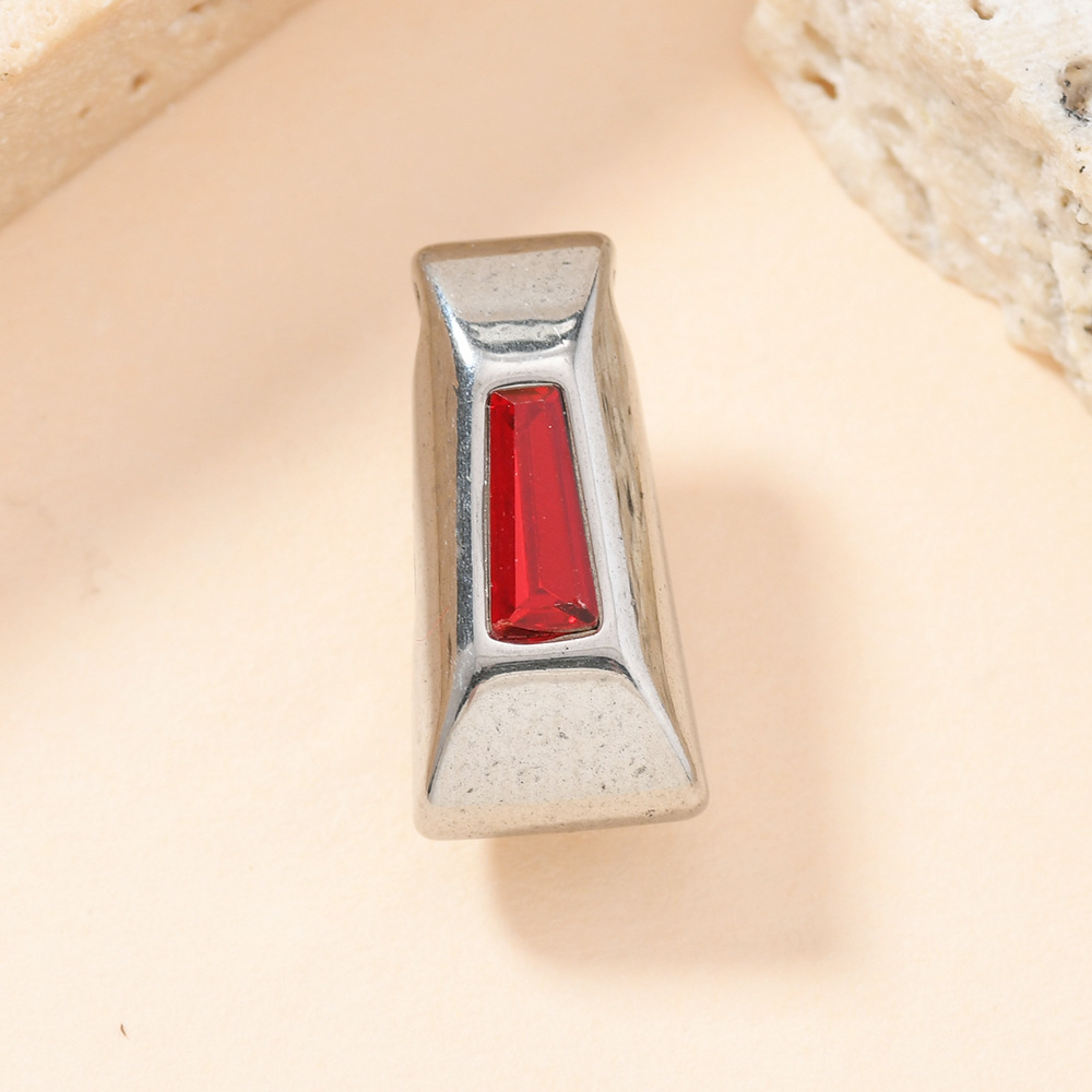 Un solo colgante de acero inoxidable accesorios de fundición de diseño de diseño universal colgante de piedra de silicio accesorios diy