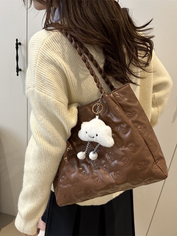 女包新款秋冬休闲简约托特包大容量通勤时尚百搭单肩包手提包女包|undefined