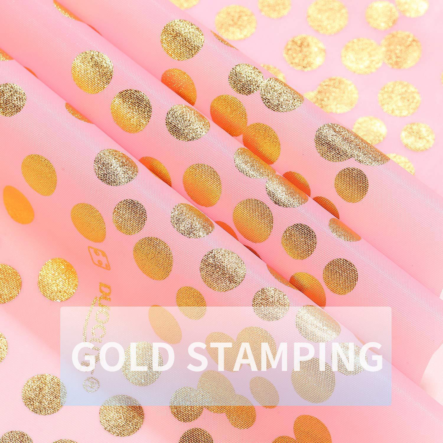 Amazon mantel desechable oro rosa oro bronceado Rosa dot mantel partido 137*274cm