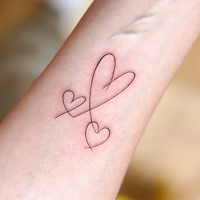 New Cross-Border Valentine's Day Love Tattoo Stickers Chinese Valentine's Day Date Couple Confession Disposable Temporary Tattoo Stickers