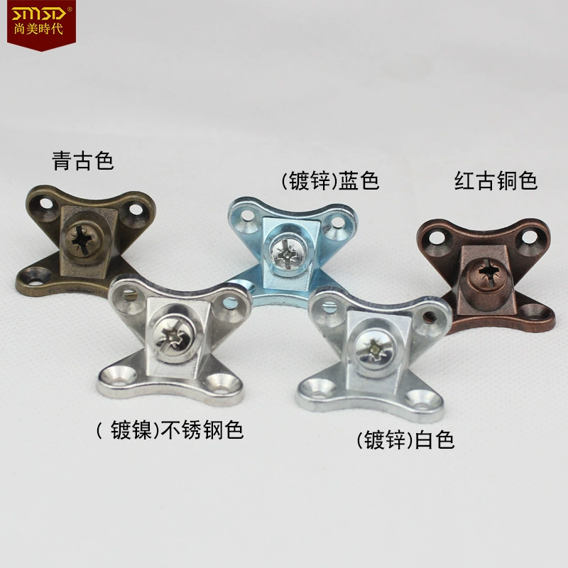 Hardware zinc alloy butterfly corner code connector cabinet wardrobe connection angle code partition bracket without opening three-in-one