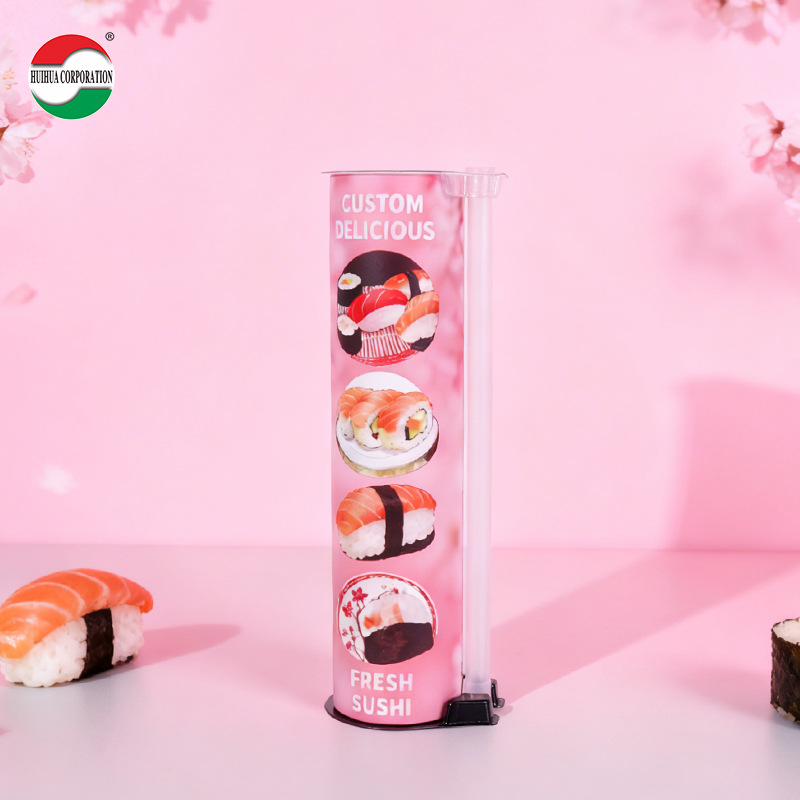 Fábrica de stock tubular de sushi con tubo de salsa 52mm de calibre de sushi envases de papel de grado alimenticio para llevar sushi image 8