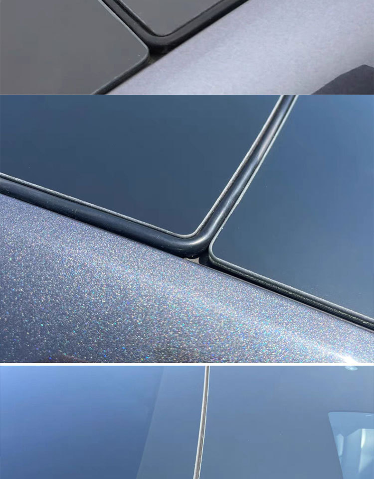 Suitable for Tesla Huanxin Model Y sunroof sealing strip inner door sound insulation strip shock-absorbing rubber modification accessories
