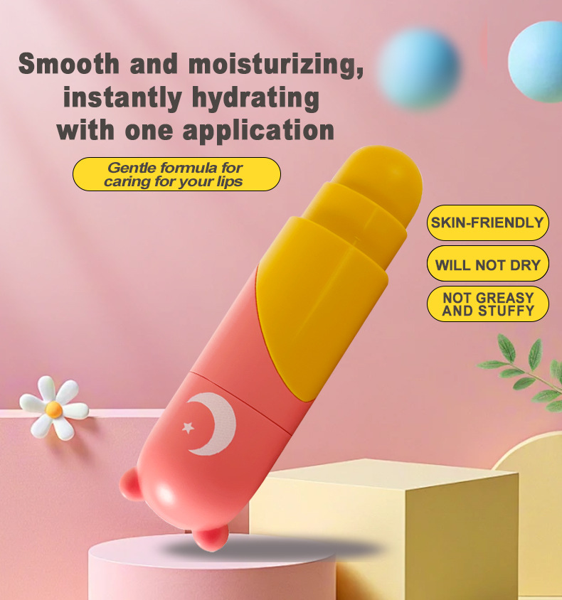 PCU Autumn/Winter Edition Heart-shaped Double-Head Moisturizing Lipstick, Heart-shaped Moisturizing Vaseline Anti-Cracking Healthy Children's Lipstick undefined