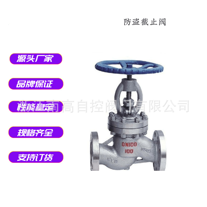 南高阀门 供热系统用硬密封FDJ41H-16P不锈钢防盗截止阀