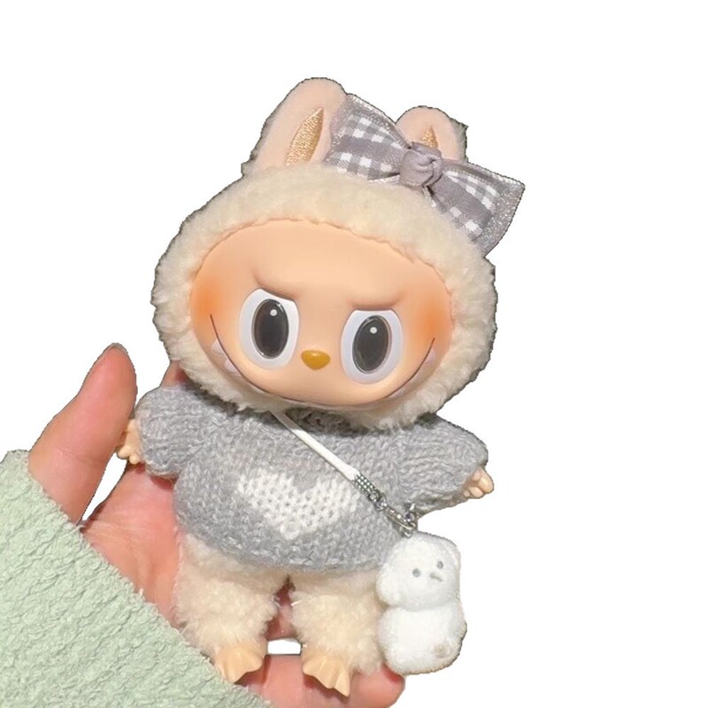 ブラインドボックス 17 センチメートル Labubu ベビー服第一世代と第二世代座っているパーティーぬいぐるみ子犬服スーツ祖国|undefined