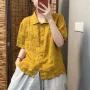 宽松夏季短袖气质棉衬衫