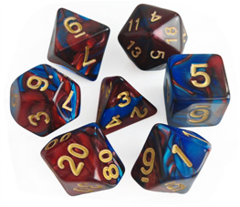 Juego de dados multicolores de dos colores, suministro transfronterizo, juego de 7 piezas, juego de tamiz digital, los dados de juego se pueden combinar