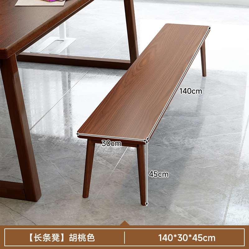 Mesa de escritorio de madera maciza para la sala de estar, escritorio largo, escritorio de lectura, escritorio de estudio, escritorio de computadora de barra larga para dos personas