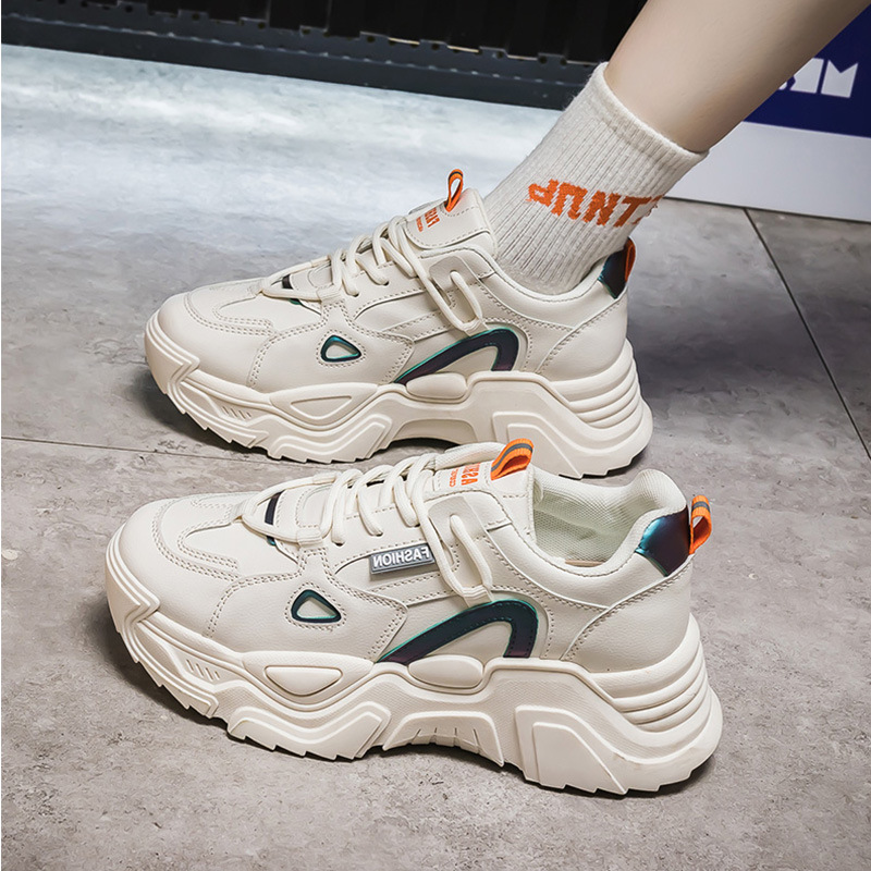 Women's Breathable Lightweight Casual Running Shoes In White_voghion.com