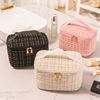 Capacious cosmetic bag, storage system, high quality travel bag, Chanel style