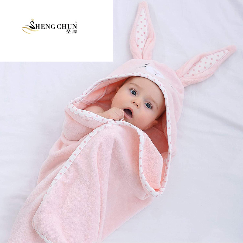 Toalla de baño para niños con capucha capa absorbente bebé con capucha Albornoz dibujos animados bebé algodón Toalla de baño para niños