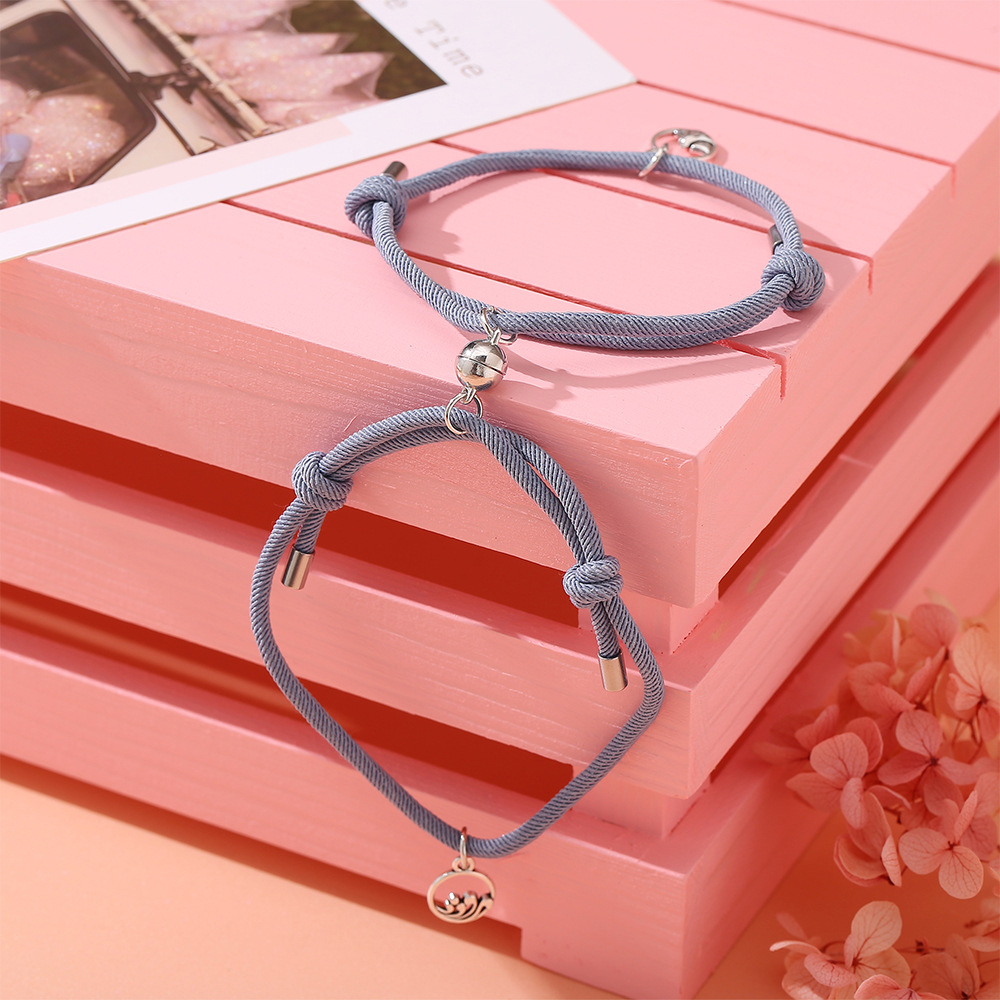 Wholesale Fashion Solid Color Magnetic Couple Bracelet display picture 10