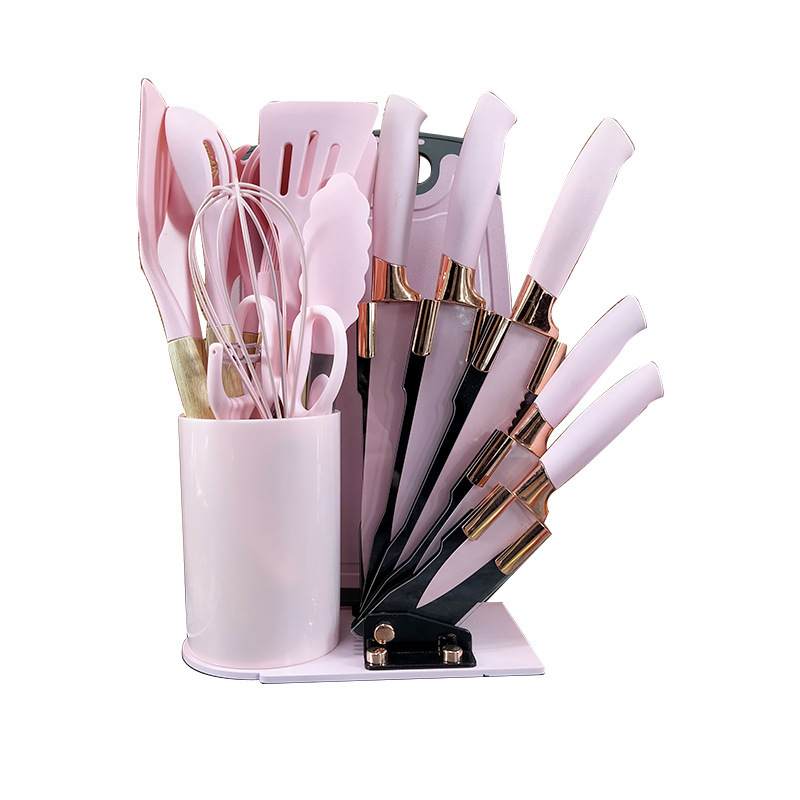 Nuevo conjunto de utensilios de cocina de silicona 20 piezas, cuchillos de cocina antiadherentes, conjunto de herramientas de cocina de silicona, suministro transfronterizo