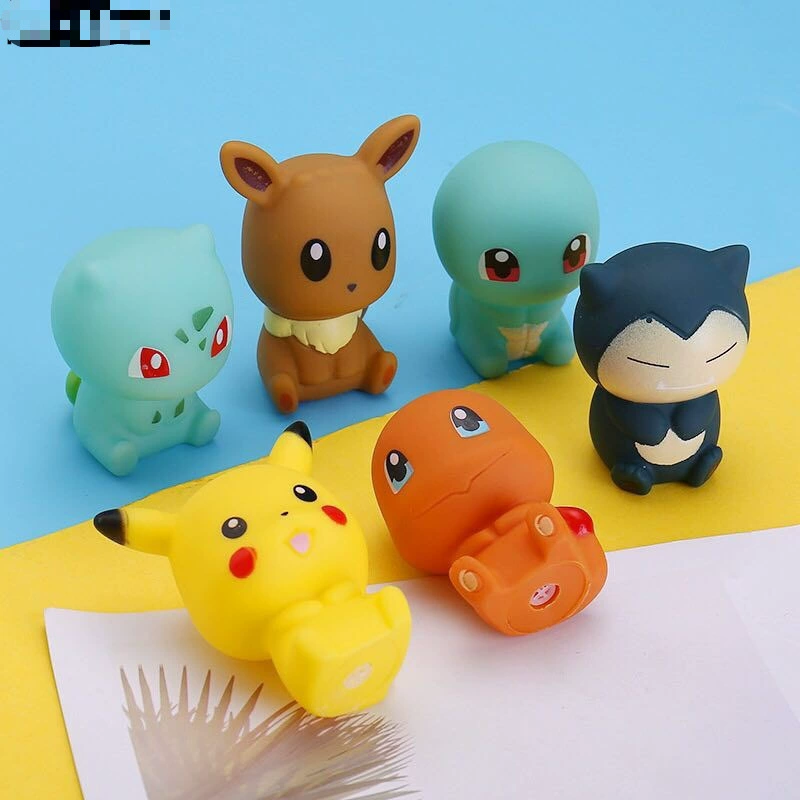 Детские щепотки игрушки щепотка мультяшных кукол Пикачу