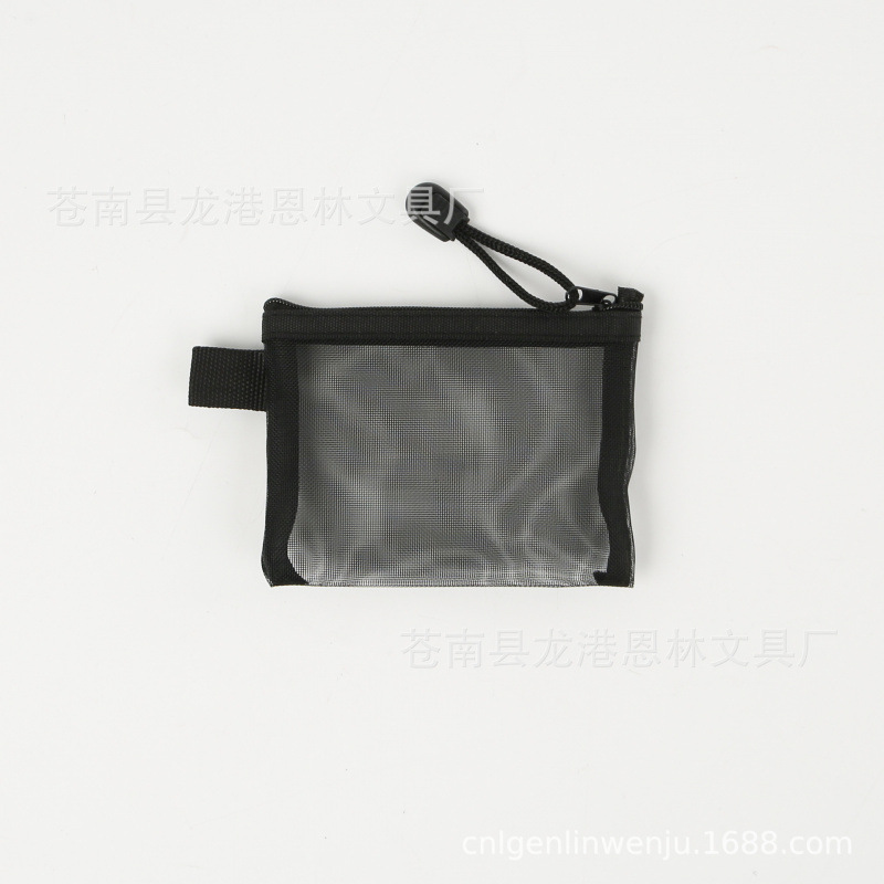 Bolsa de maquillaje de malla personalizada simple portátil de gran capacidad de viaje bolsa de almacenamiento portátil bolsa de lavado