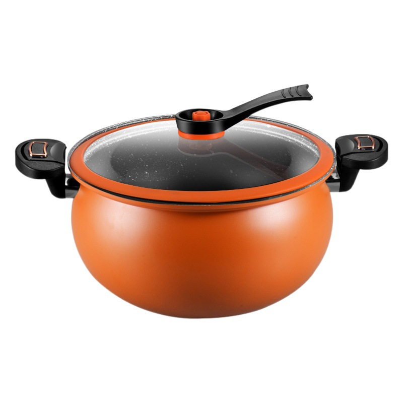 Olla a presión de micropresión al por mayor transfronteriza, olla a presión antiadherente, olla de calabaza para el hogar, olla para cocinar, olla para sopa, olla para cocinar, sartén multifunción