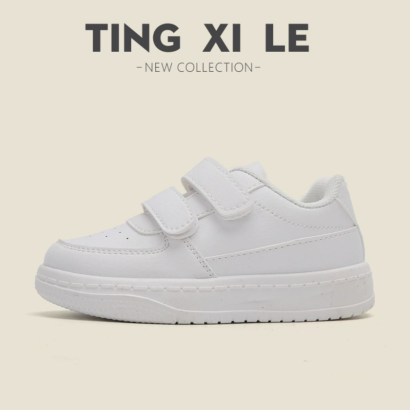 Детские белые кроссовки весна-осень 2025, новые спортивные кроссовки для мальчиков, белые повседневные кеды для девочек, мягкая подошва для малышей