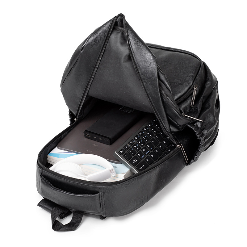 2025 nueva mochila de gran capacidad, color sólido, anti-salpicaduras de agua, ocio, mochila escolar para estudiantes de secundaria, mochila de viaje de negocios