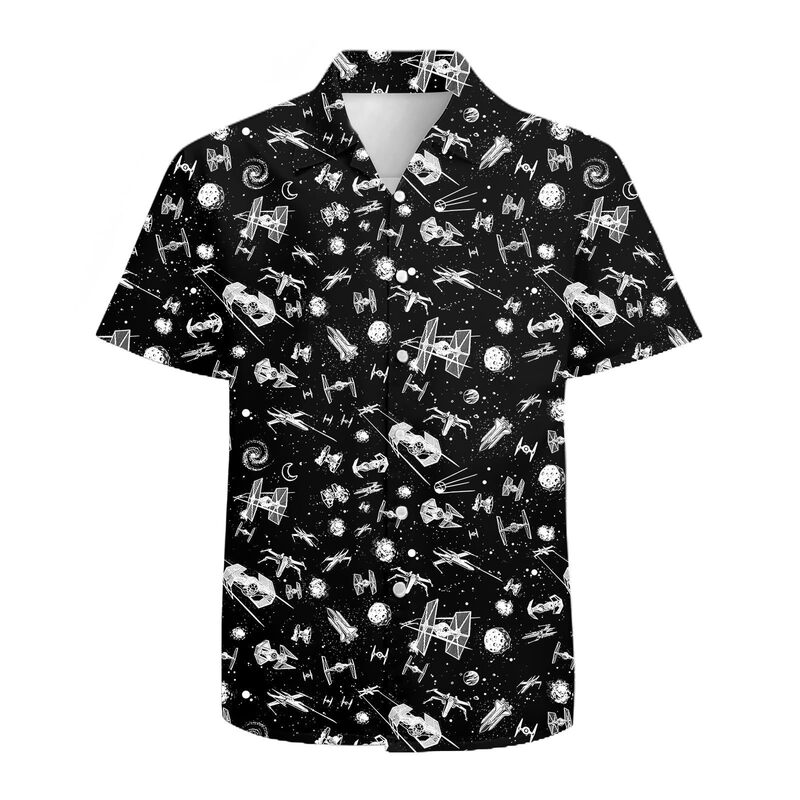 Summer casual print Hawaiian shirts for men, best-selling on independent e-commerce sites, vacation beach T-shirts, cross-border manufacturer
