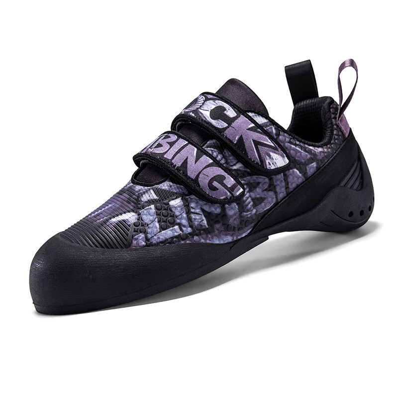 Climbing shoes for teenagers, men and women, adults, indoor bouldering, professional beginner-specific training outdoor climbing shoes, black and orange