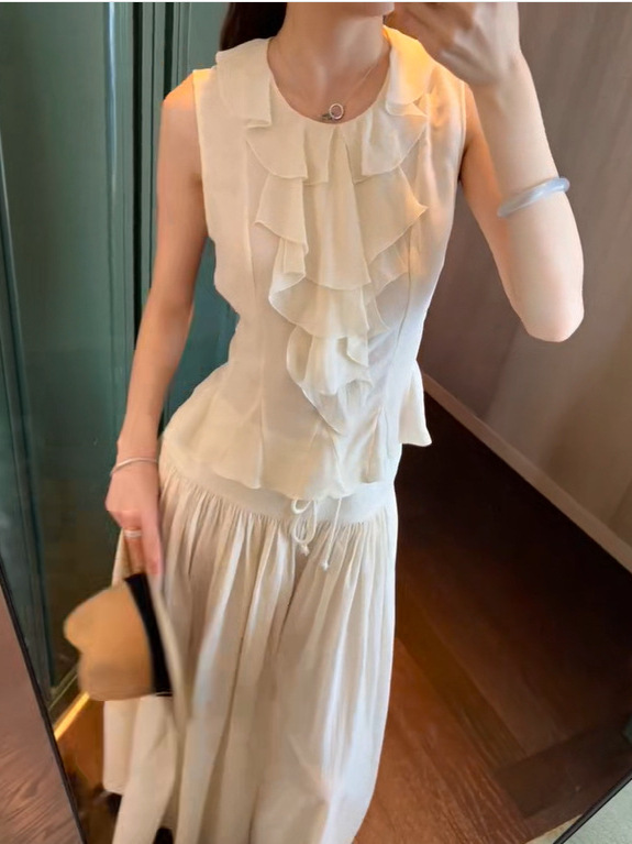 Solid color summer design shirt sleevless