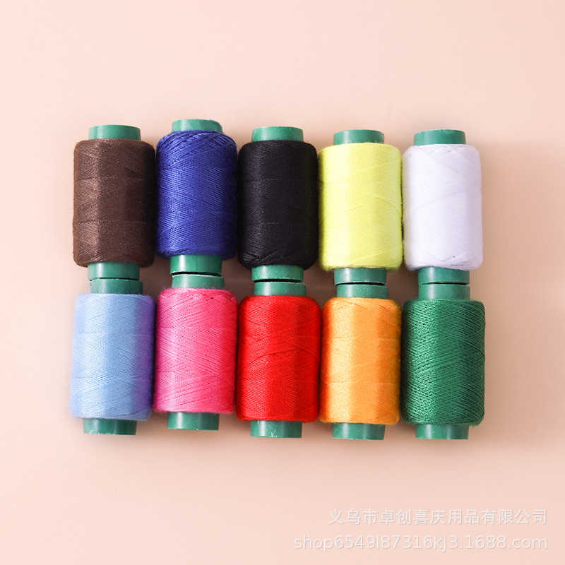Caja de aguja, aguja doméstica, línea de costura, línea de costura manual, rollo de 402 hilo de máquina de coser, paquete multicolor, hilo de costura de alta calidad