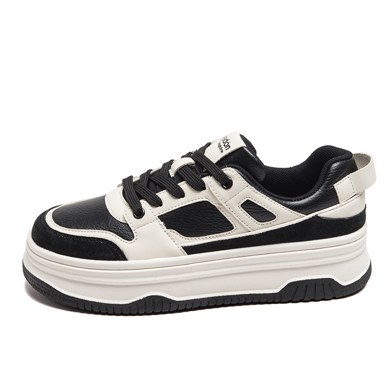 Zapatillas Retro Augu Shiden para Mujer, Primavera 2026, Color Negro y Blanco Panda, Calzado Deportivo Casual que Estiliza el Pie